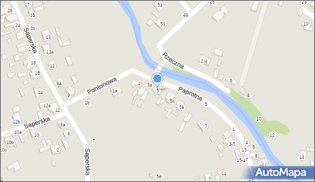 Kalisz, Pontonowa, 3, mapa Kalisza