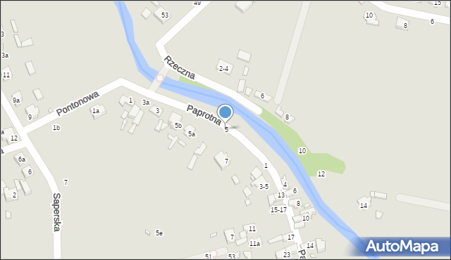 Kalisz, Pontonowa, 5, mapa Kalisza