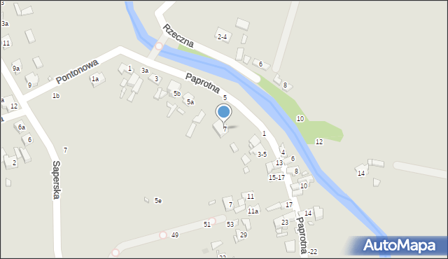 Kalisz, Pontonowa, 7, mapa Kalisza