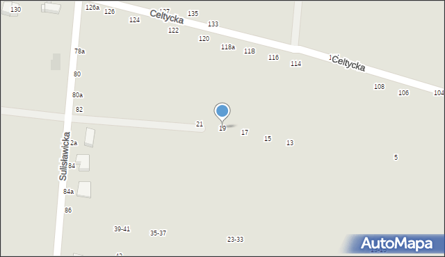 Kalisz, Powstańców Warszawskich, 19, mapa Kalisza