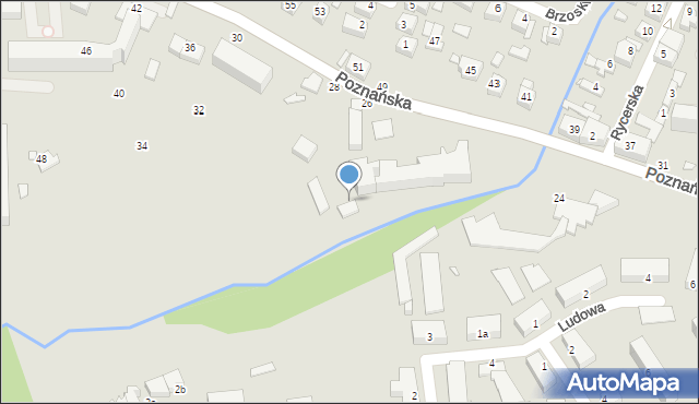 Kalisz, Poznańska, 28a, mapa Kalisza