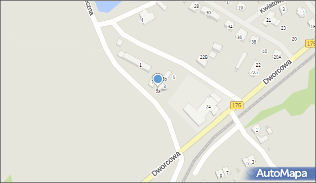 Kalisz Pomorski, Poprzeczna, 5a, mapa Kalisz Pomorski