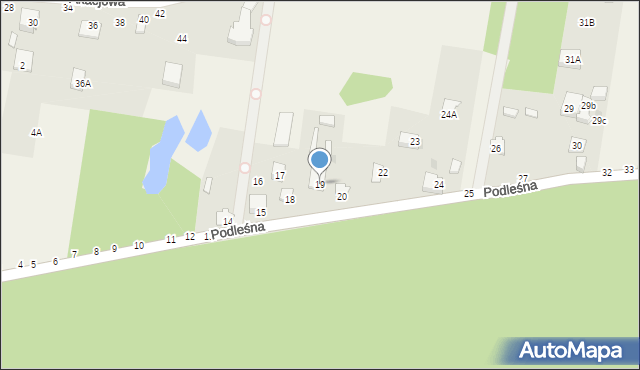 Kaliszki, Podleśna, 19, mapa Kaliszki