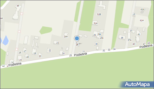 Kaliszki, Podleśna, 26, mapa Kaliszki