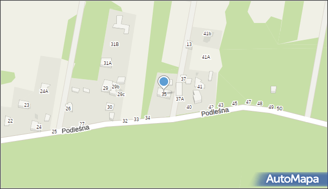 Kaliszki, Podleśna, 35, mapa Kaliszki