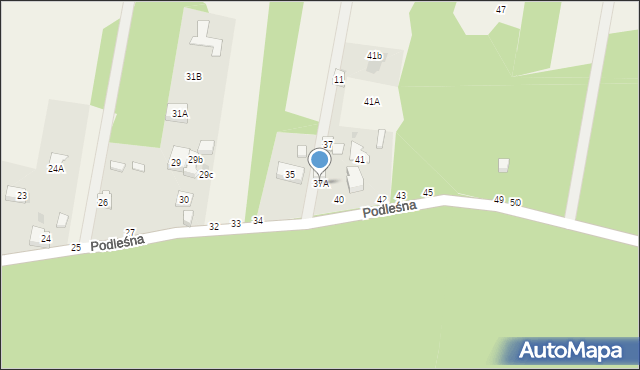 Kaliszki, Podleśna, 37A, mapa Kaliszki