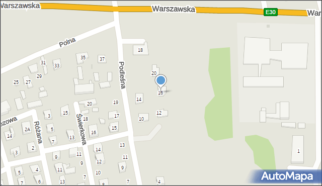 Kałuszyn, Podleśna, 16, mapa Kałuszyn