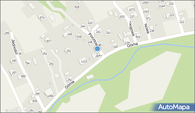 Kamesznica, Pocztowa, 247, mapa Kamesznica