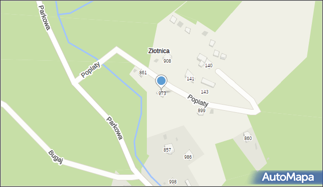 Kamesznica, Poplaty, 973, mapa Kamesznica