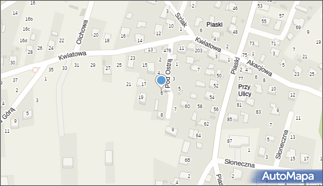 Kamień, Pod Ostrą, 6, mapa Kamień