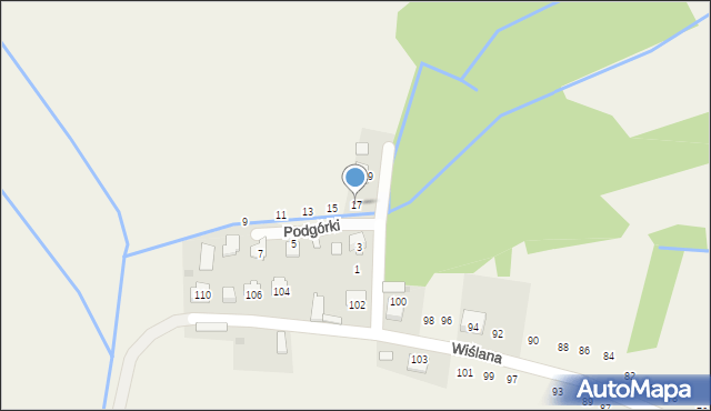 Kamień, Podgórki, 17, mapa Kamień