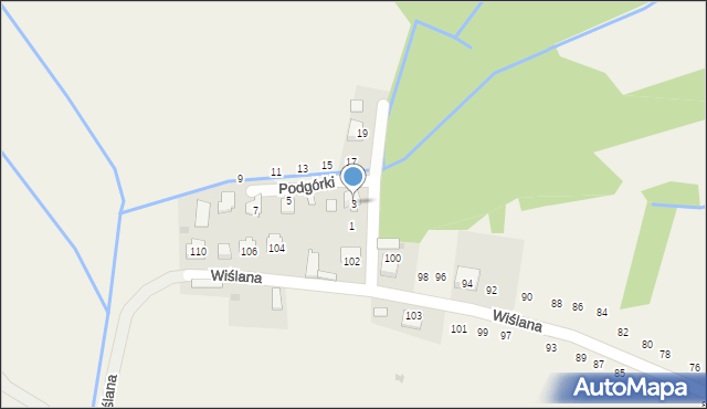 Kamień, Podgórki, 3, mapa Kamień