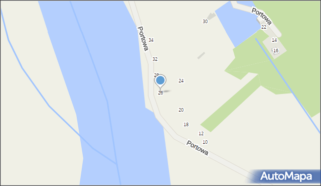 Kamień, Portowa, 26, mapa Kamień