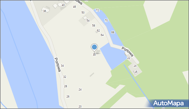 Kamień, Portowa, 30, mapa Kamień