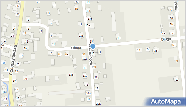 Kamienica, Powstańców, 17, mapa Kamienica