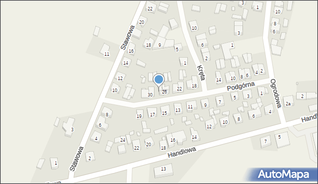 Kamieniec, Podgórna, 28, mapa Kamieniec