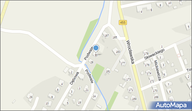 Kamieniec Wrocławski, Podwale, 30, mapa Kamieniec Wrocławski