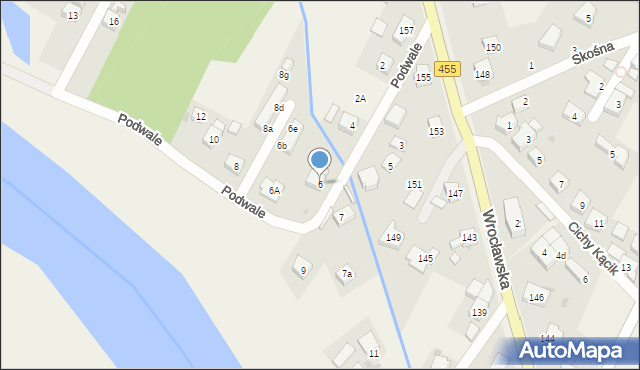 Kamieniec Wrocławski, Podwale, 6, mapa Kamieniec Wrocławski