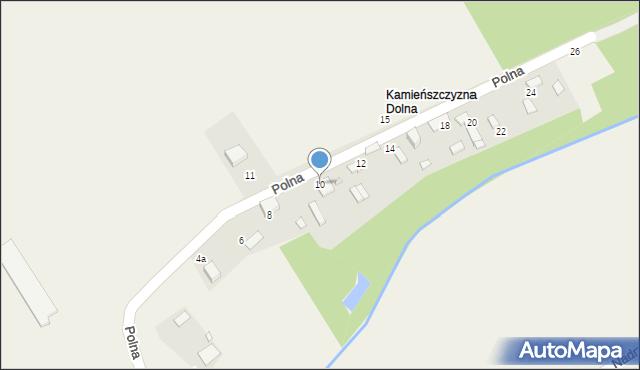 Kamieńszczyzna, Polna, 10, mapa Kamieńszczyzna