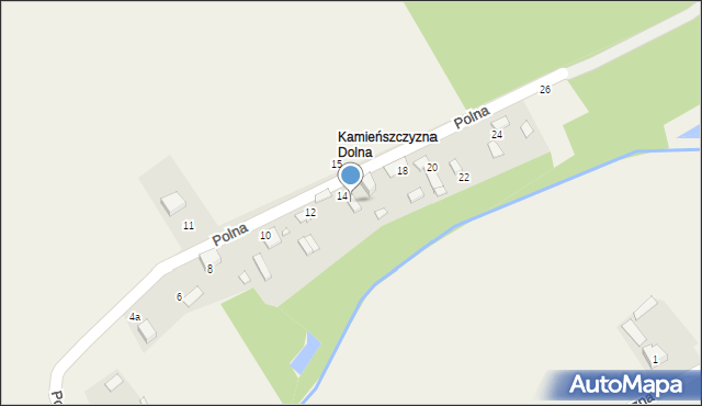 Kamieńszczyzna, Polna, 16, mapa Kamieńszczyzna