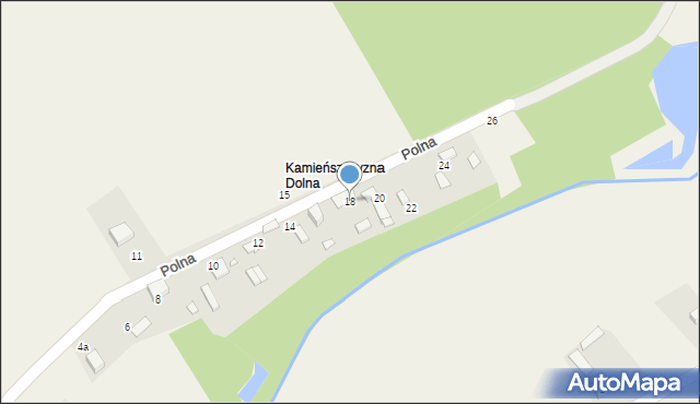 Kamieńszczyzna, Polna, 18, mapa Kamieńszczyzna