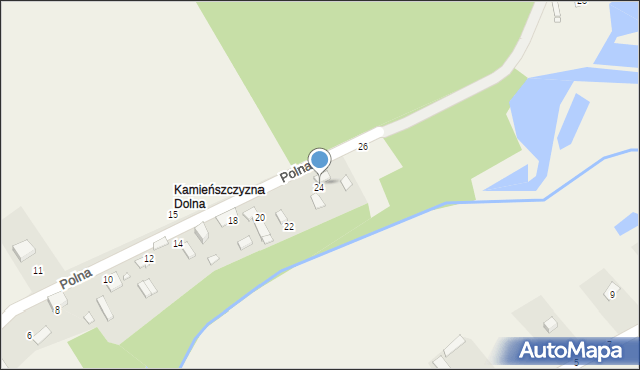 Kamieńszczyzna, Polna, 24, mapa Kamieńszczyzna