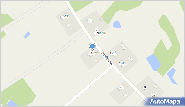 Kamińsk, Podleśna, 12/1, mapa Kamińsk