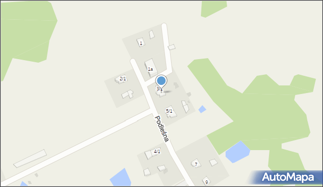 Kamińsk, Podleśna, 3/2, mapa Kamińsk