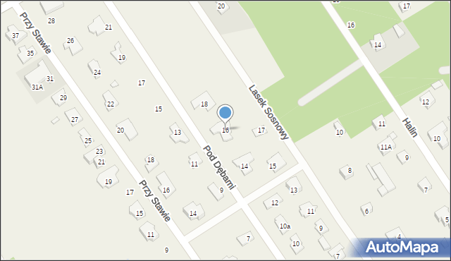 Kamionka, Pod Dębami, 16, mapa Kamionka