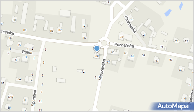 Kamionki, Poznańska, 69, mapa Kamionki