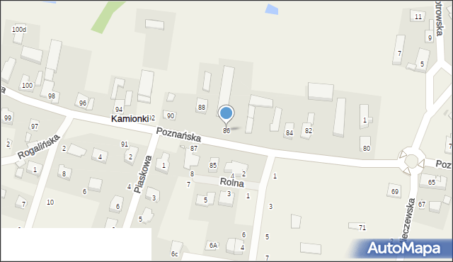 Kamionki, Poznańska, 86, mapa Kamionki