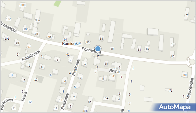 Kamionki, Poznańska, 87, mapa Kamionki