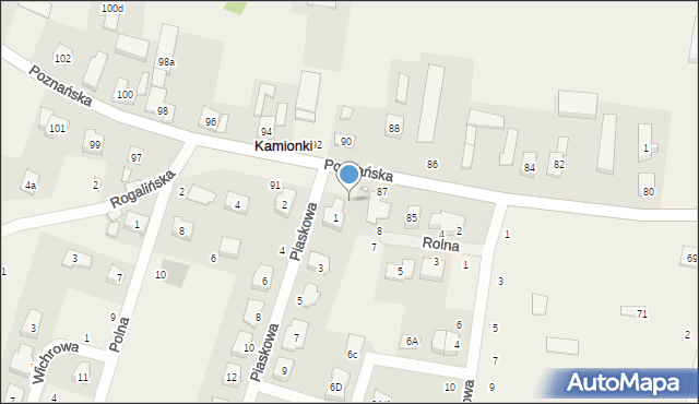 Kamionki, Poznańska, 89, mapa Kamionki