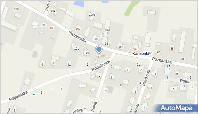 Kamionki, Poznańska, 97, mapa Kamionki