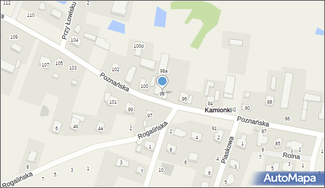 Kamionki, Poznańska, 98, mapa Kamionki