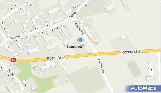 Kamionna, Poznańska, 19, mapa Kamionna