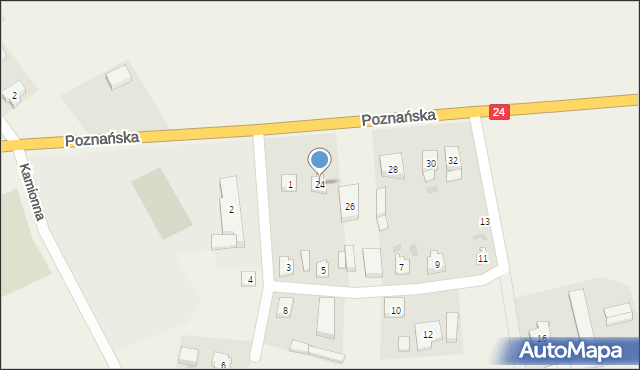 Kamionna, Poznańska, 24, mapa Kamionna