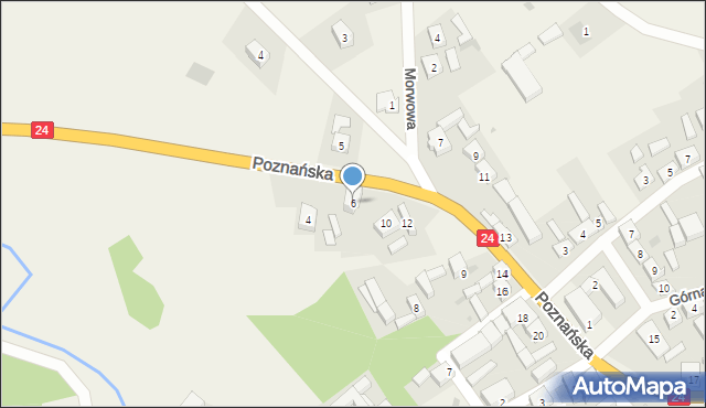 Kamionna, Poznańska, 6, mapa Kamionna