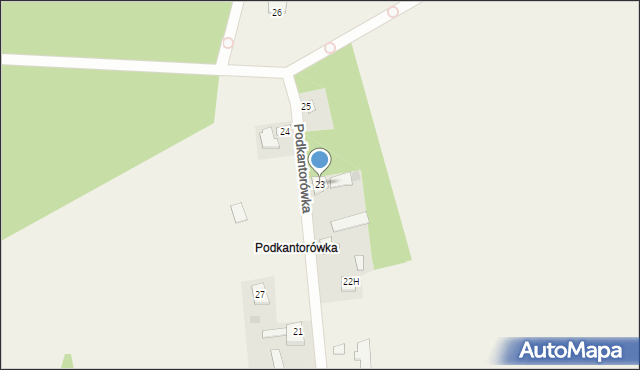 Kantorówka, Podkantorówka, 23, mapa Kantorówka
