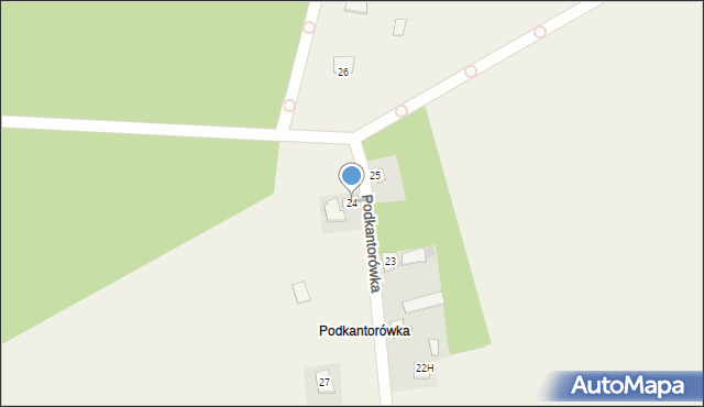 Kantorówka, Podkantorówka, 24, mapa Kantorówka