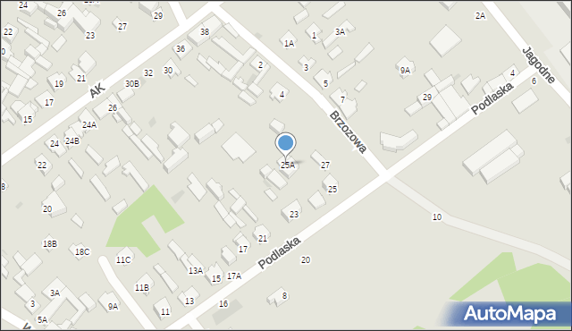 Karczew, Podlaska, 25A, mapa Karczew