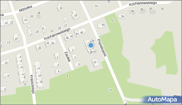 Karczew, Popiełuszki Jerzego, bł. ks., 16, mapa Karczew