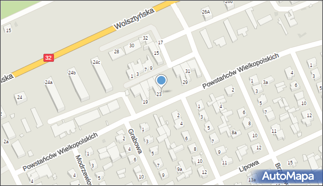Kargowa, Powstańców Wielkopolskich, 25, mapa Kargowa