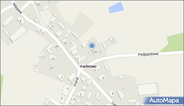 Karlikowo, Podjazdowa, 1, mapa Karlikowo