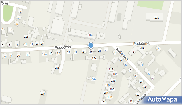 Karpicko, Podgórna, 25, mapa Karpicko