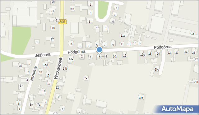 Karpicko, Podgórna, 6, mapa Karpicko