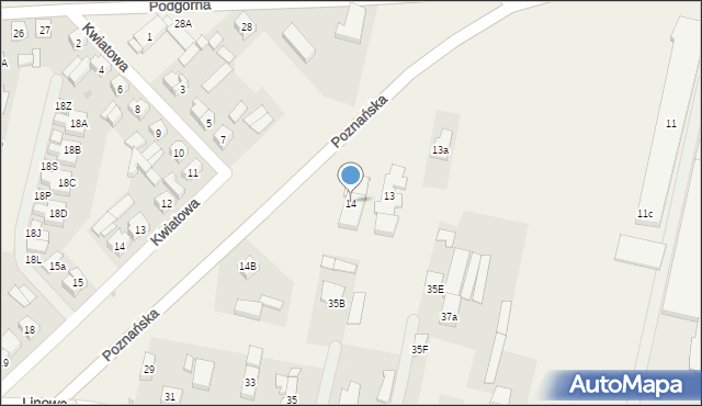 Karpicko, Poznańska, 14, mapa Karpicko