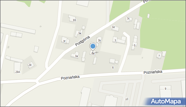 Karpicko, Poznańska, 6a, mapa Karpicko