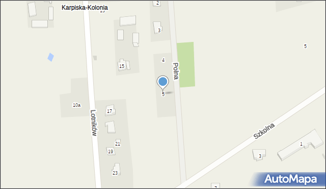 Karpiska, Polna, 5, mapa Karpiska