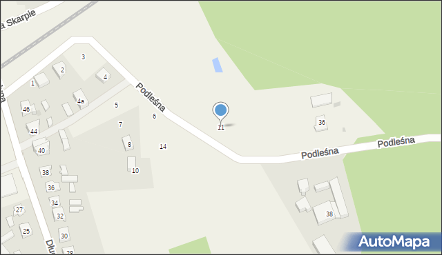 Karsin, Podleśna, 11, mapa Karsin